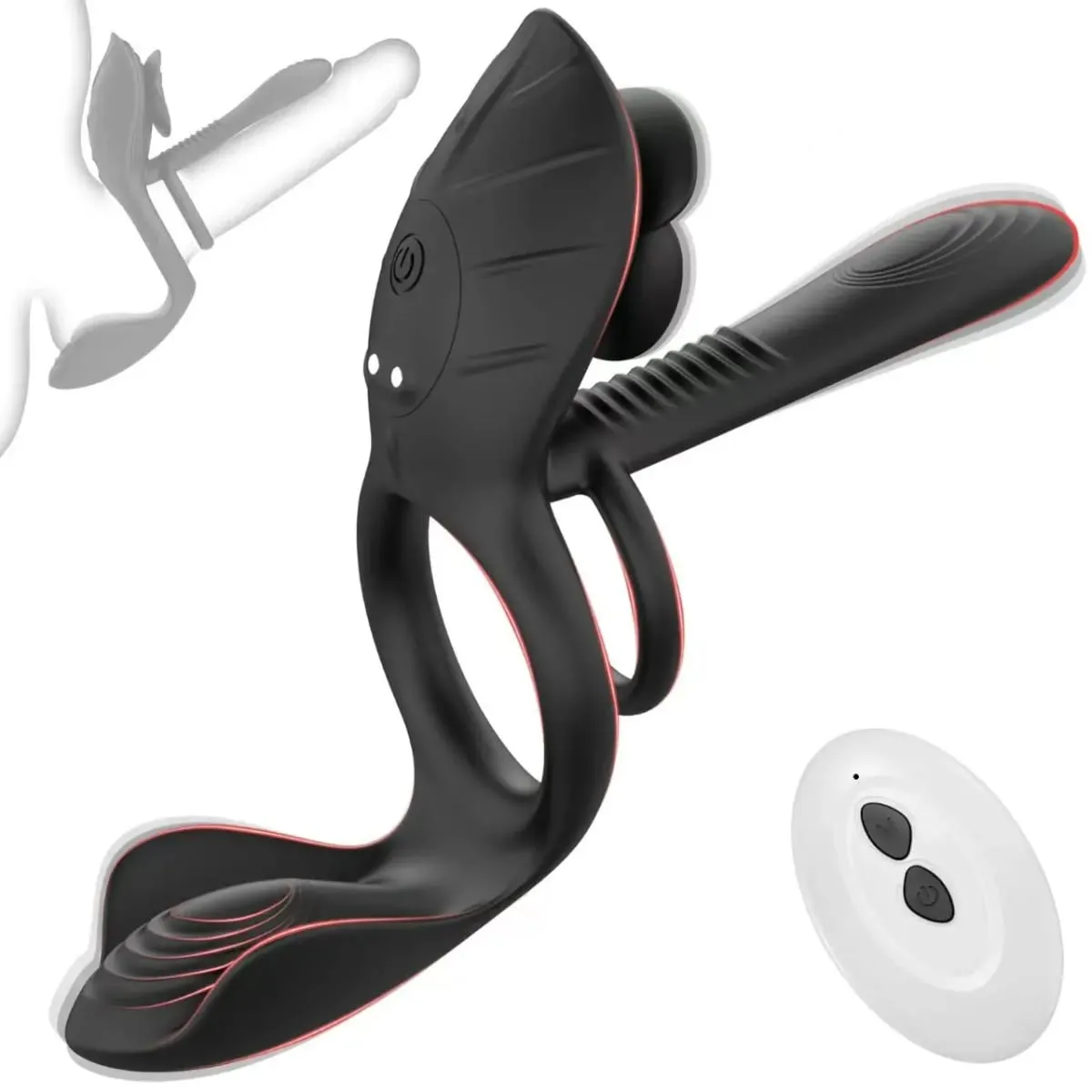 Anel peniano vibratório para homens, retardador de ejaculação, pênis erétil masculino, ponto g, clitóris, estimulador anal, brinquedo sexual adulto para casais