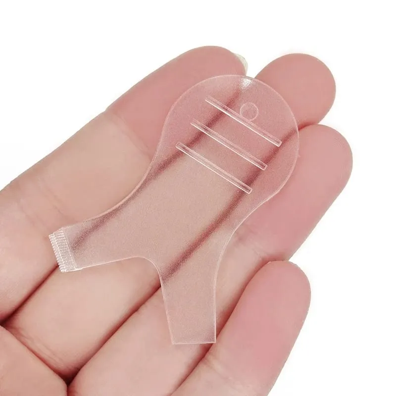 Escova transparente em forma de y para levantar cílios, mini pente de plástico reutilizável, escova modeladora de cílios, acessório de ferramenta de escova modeladora 3D