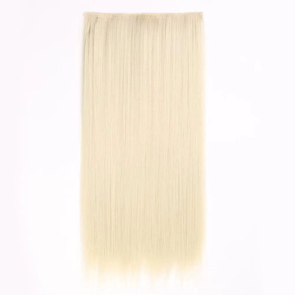 Synthetic Natural Synthetic Hair Extensions 5 Clip In Artificial Fake Ombre Blonde Brown Black Pink Straight False Hair Piece