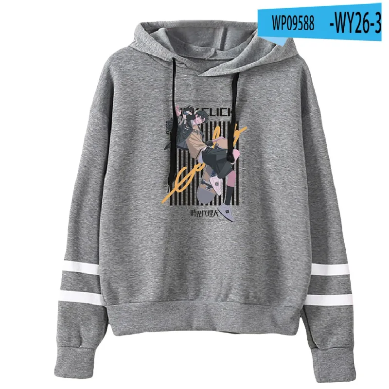 Link Click Anime Hoodie Unisex Pocketless Parallel Bars Sleeve Sweatshirts Women Men Hoodies Harajuku Streetwear Fashion Clothes