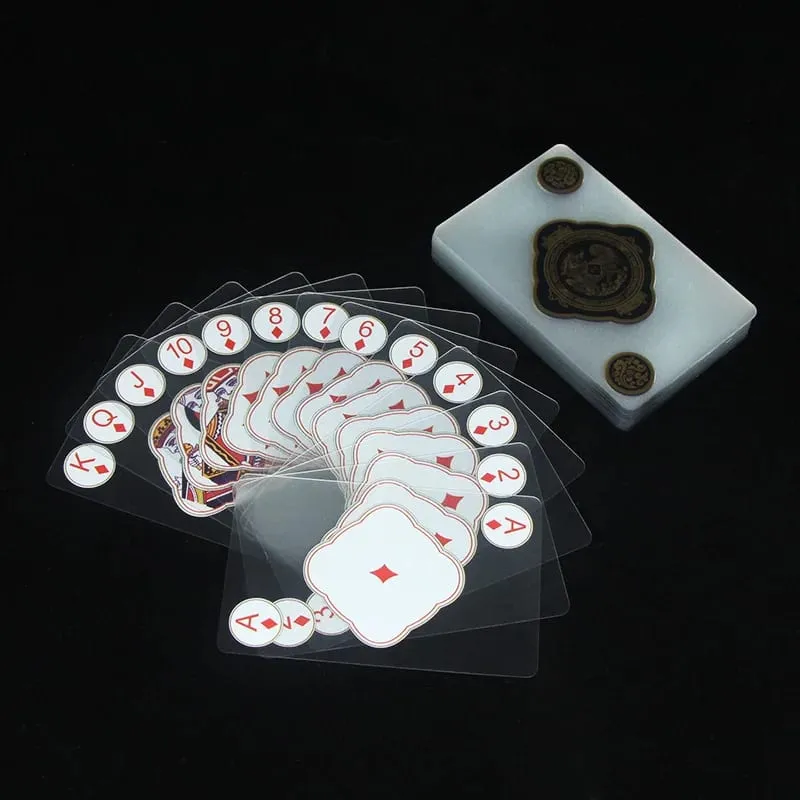 Cartas de jogo de plástico transparente à prova d'água, criativo, durável, pvc, pôquer para jogo de tabuleiro, clássico, jogo de cartas, diversão para família