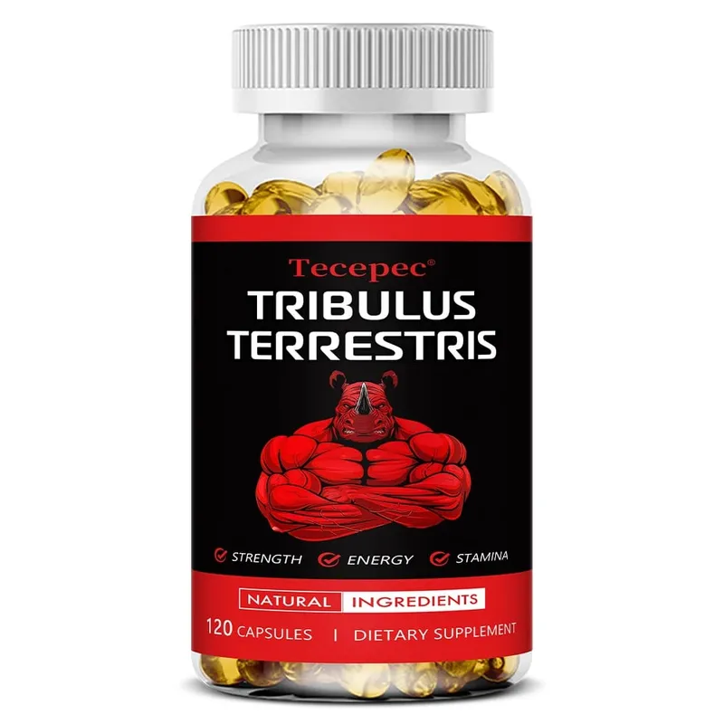 Cápsulas de Extrato de Tribulus Terrestris - com Maca Ashwagandha - Resistência Energética e Energia Natural Não OGM