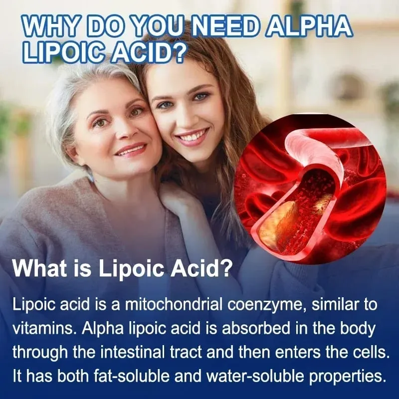 R-Lipoic Acid - Powerful Antioxidant Properties Helps Maintain Cells Energy & Skin Health Cardiovascular Health
