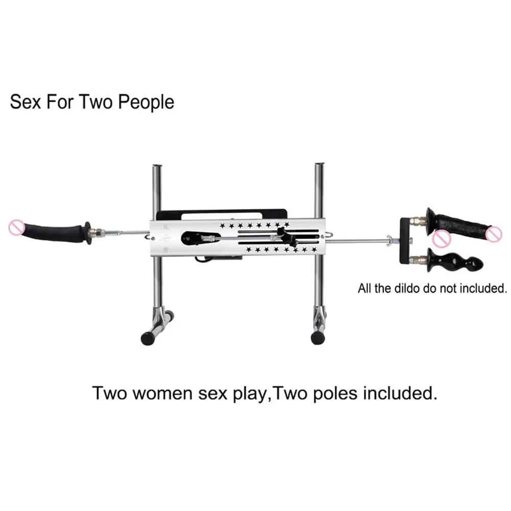 Máquina sexual silenciosa com/sem fio, controle duplo, 120w, ajustável, vac-u-lock, amor, 3-15cm, vibrador, brinquedos sexuais para mulheres