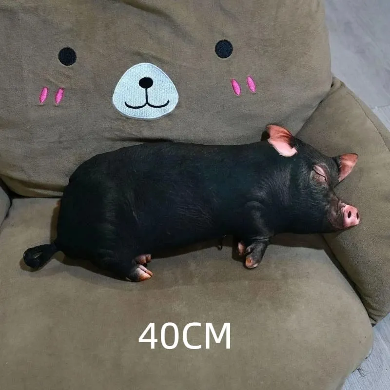 逼真 3D 豬形毛絨枕頭柔軟舒適面料非常適合沙發裝飾床休息生日禮物兒童和成人