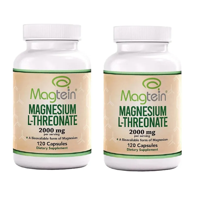 L-Treonato de Magnésio Sono e Suporte Cognitivo - alta Absorção - Forma Mais Biodisponível de Magnésio - 2000mg -120cápsulas