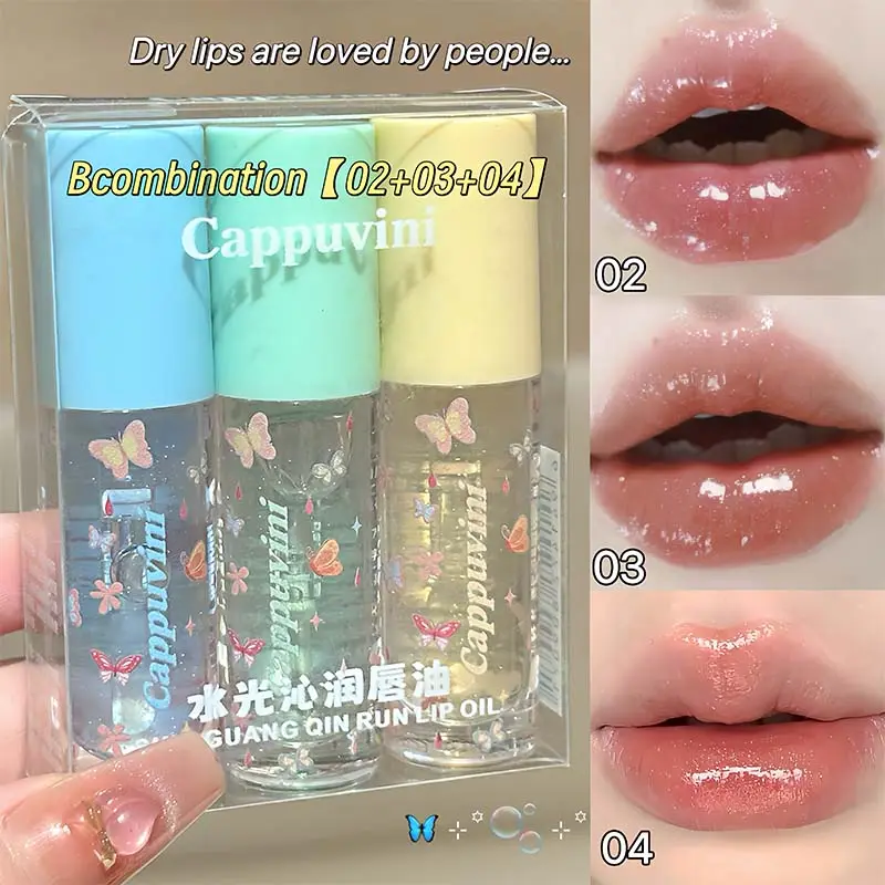 Hidratante Água Luz Lip Gloss Shimmer Transparente Geléia Espelho Lip Glaze Crystal Clear Hidratante Plumping Lip Gloss Maquiagem