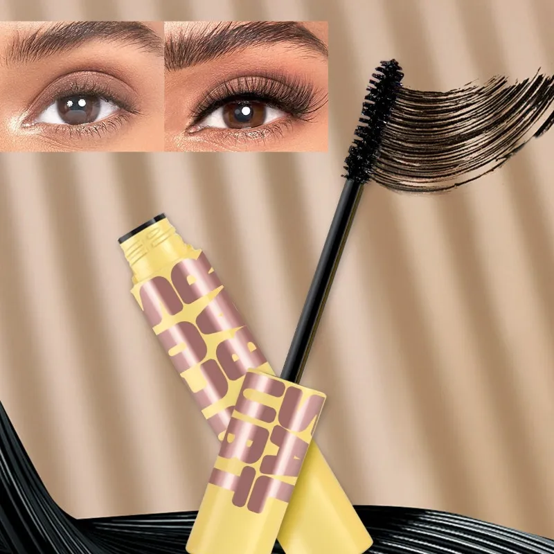 Black waterproof Mascara Lengthening Curling Black Lash Eyelash Extension Beauty Makeup Long-wearing Mascara Silk Fiber Mascara