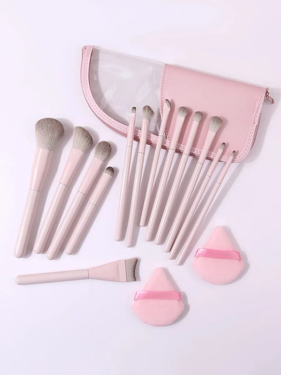 16Pcs Makeup Brushes Set With Triangle Powder Puffs & Storage Bag For Foundation Blush Eyeshadow Full Face Make‑up Kit — image 4