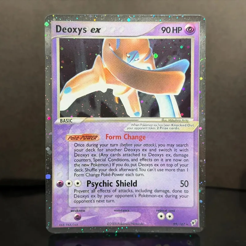Cartões de proxy Pocket EX Deoxys Crobat Jirachi Latios Sharpedo Salamence Hariyama Deoxys Rayquaza Cosmos Holo Gold Star UR