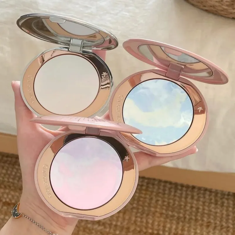 Charlotte Tilbury Airbrush Acabamento impecável Suavização de poros desfocados Maquiagem CT Edição limitada Disco de prata Configuração em pó cosmético — image 6