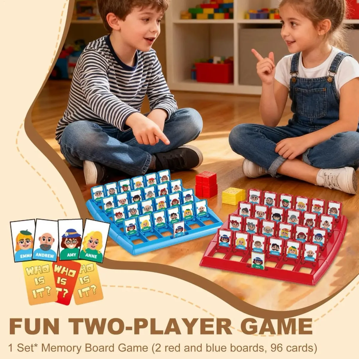 Adivinha quem eu sou jogo de tabuleiro festa jogo de tabuleiro interativo memória lógica brinquedo para reunião de família piquenique quebra-cabeça adivinha jogo de tabuleiro — image 2
