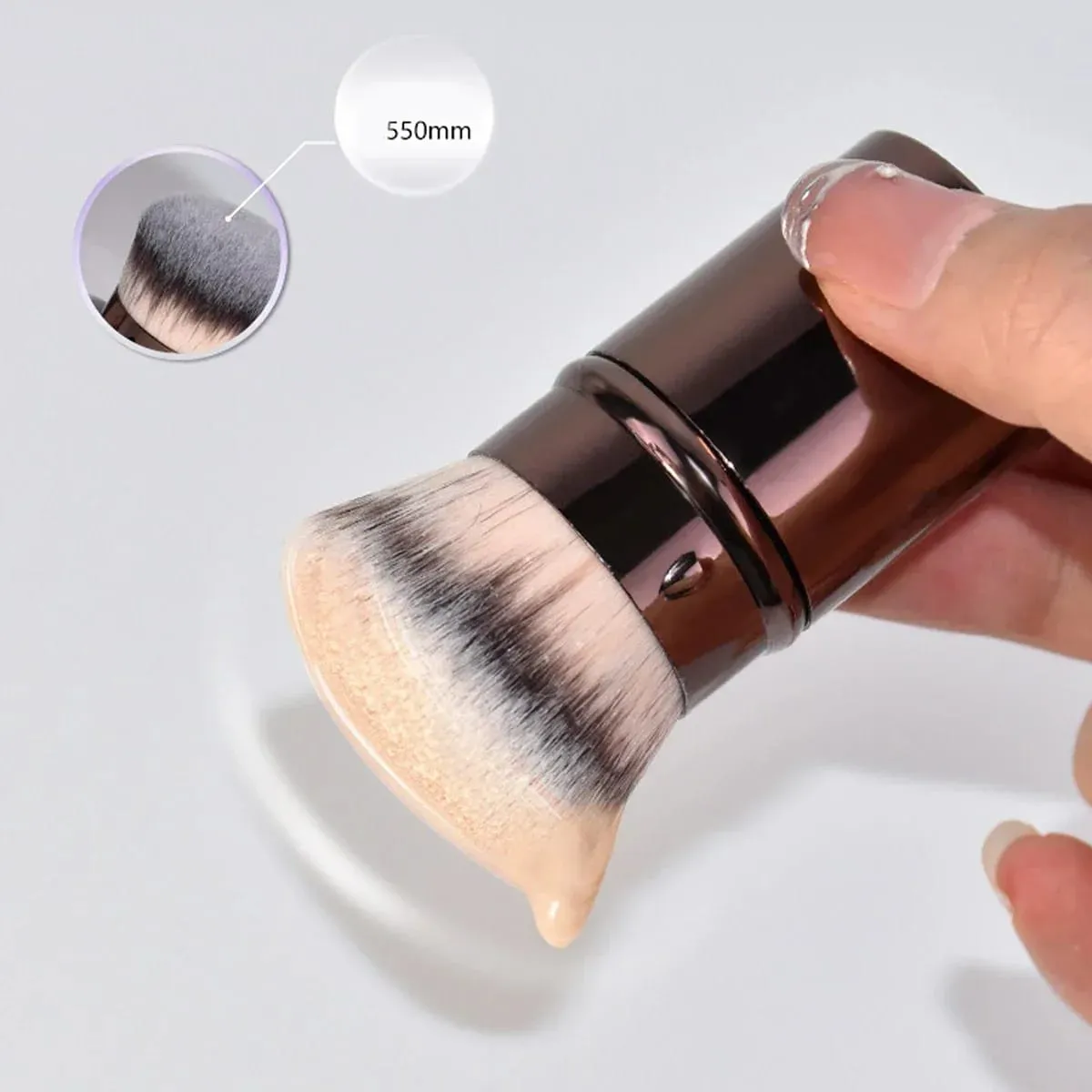 1pc retrátil blush escova kabuki fundação pincel macio macio pó contorno pincéis de maquiagem ferramentas de maquiagem portátil