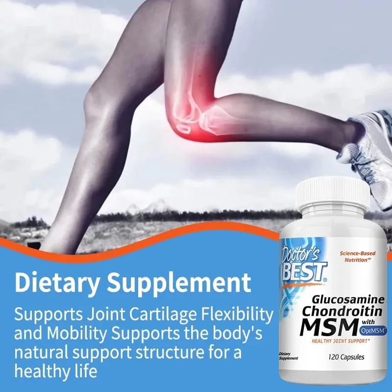 Glucosamina Condroitina MSM com suporte articular OptiMSM ajuda na mobilidade articular e na saúde geral