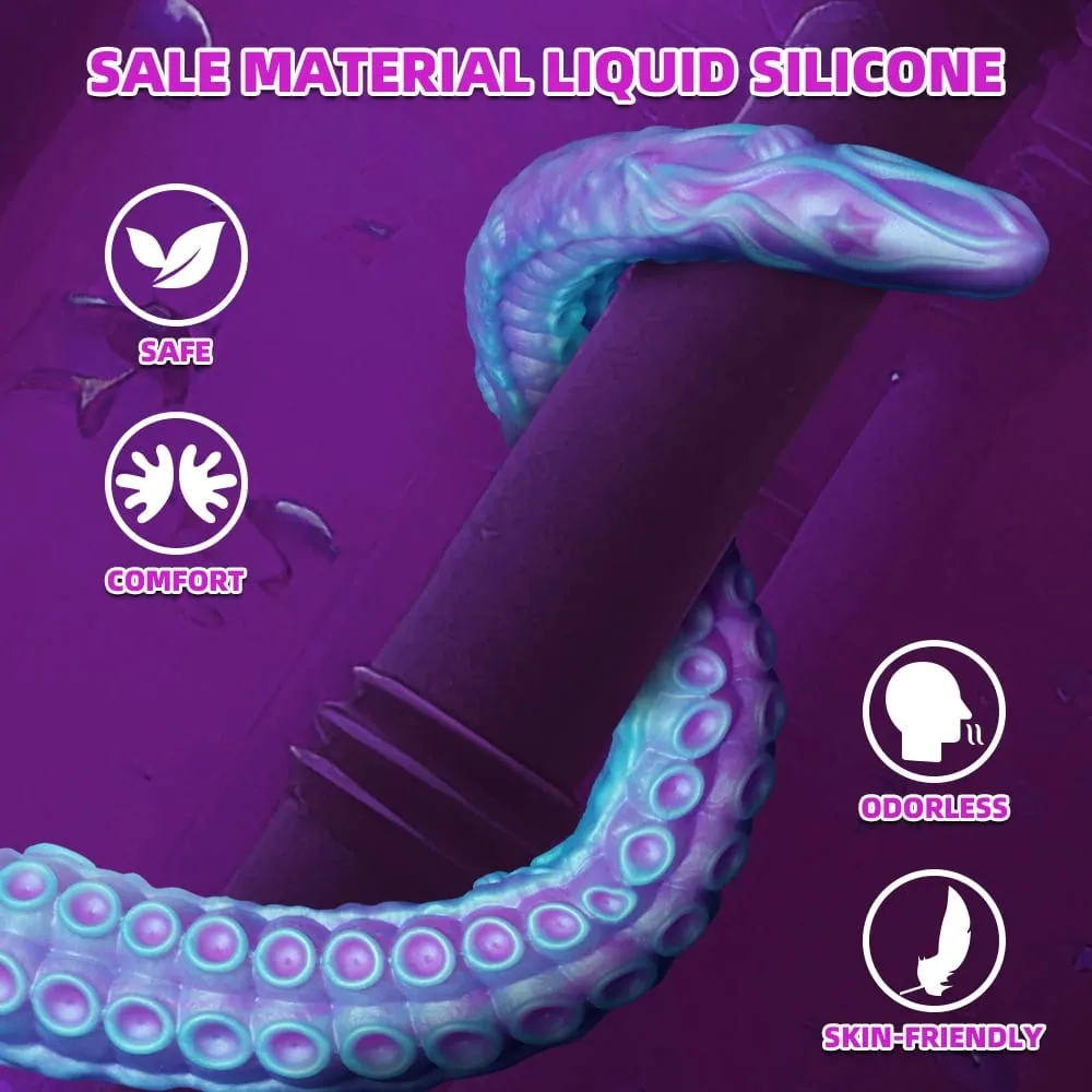 幻想觸手假陽具怪物形狀柔軟矽膠肛門塞前列腺按摩器巨大假陰莖成人色情性玩具女式