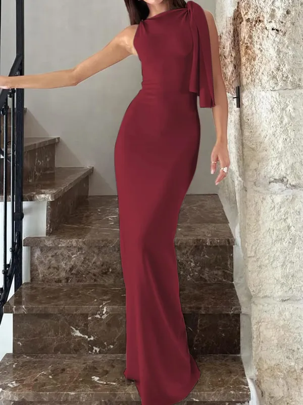 Hugcitar moda sólida o pescoço sem mangas retalhos sexy bodycon maxi vestido de baile verão roupas femininas festa festival clube y2k
