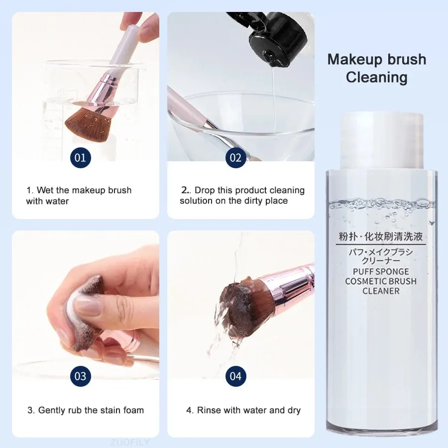 50/80/100ml Makeup Brushes Sponges Cleaning Liquid Make Up Egg Sponge Air Cushion Puff Makeup Tool Mild Transparent Gel Cleaner