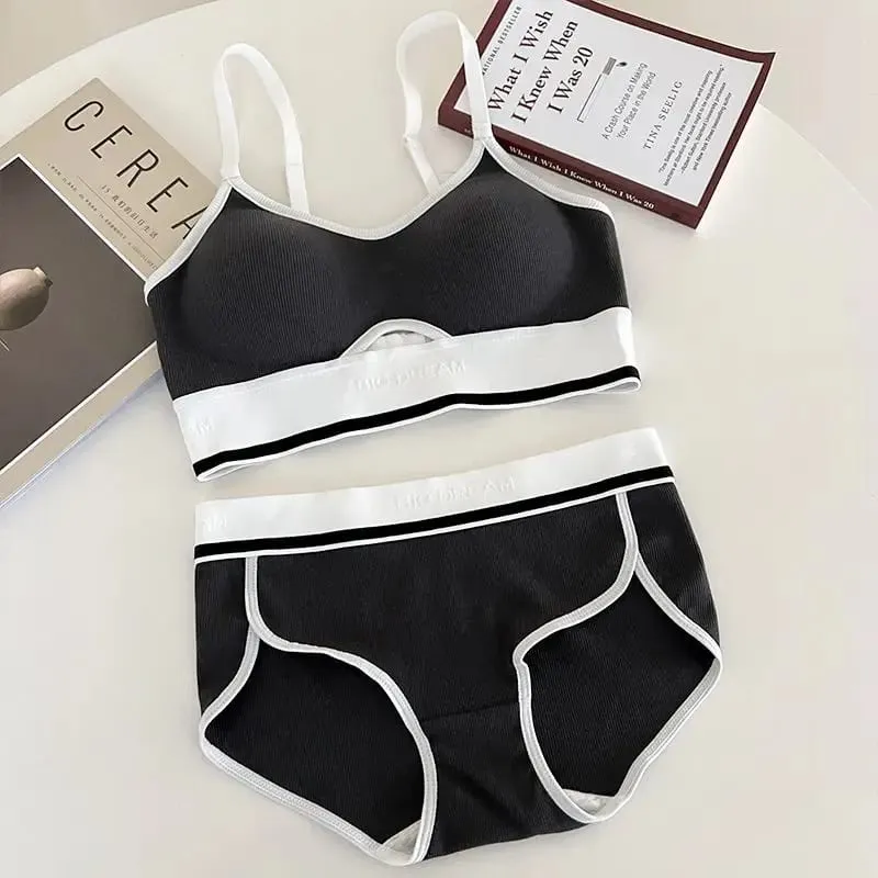 Seamless Sports Bralette Teens Wireless Anti-Sagging Thin Cup Small Chest Support Racerback Lightweight Bra Set lingerie — image 17