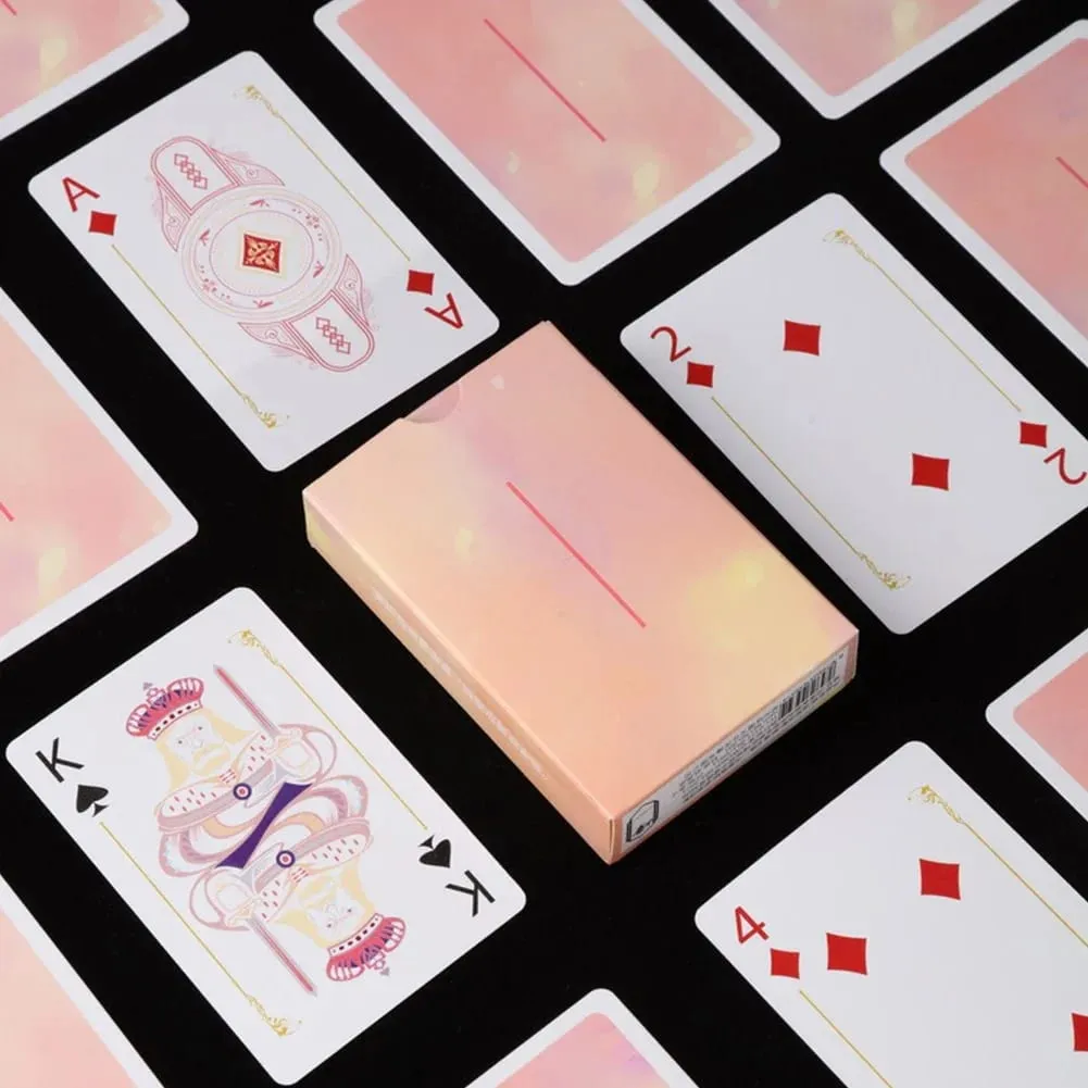 Conjunto de cartas de pôquer clássico criativo, jogo de festa essencial para reuniões, jogos de mesa, diversão festiva, durável e portátil