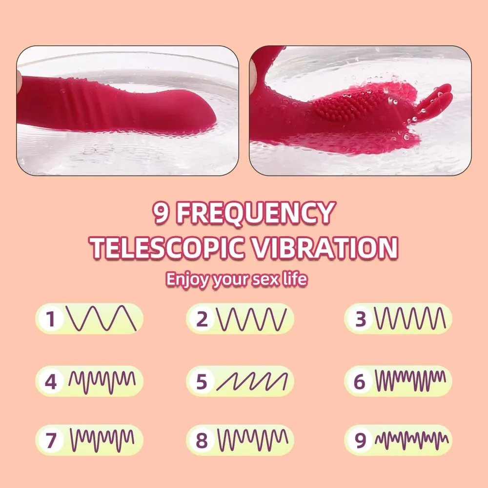 Vibrador de impulso com controle remoto, estimulador de clitóris, vibrador telescópico giratório, ponto g, produto adulto, brinquedos sexuais