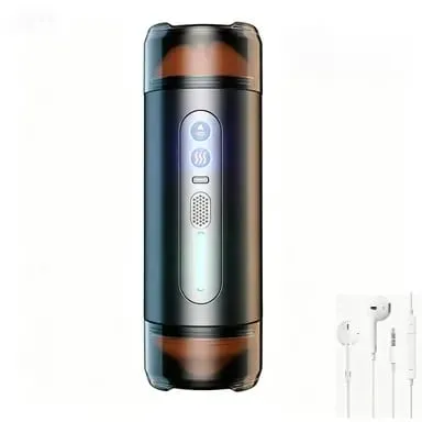 Novo automático masculino realista dupla penetração canal vibração garganta profunda vagina aquecimento voz bolso gato adulto brinquedo sexo — image 9