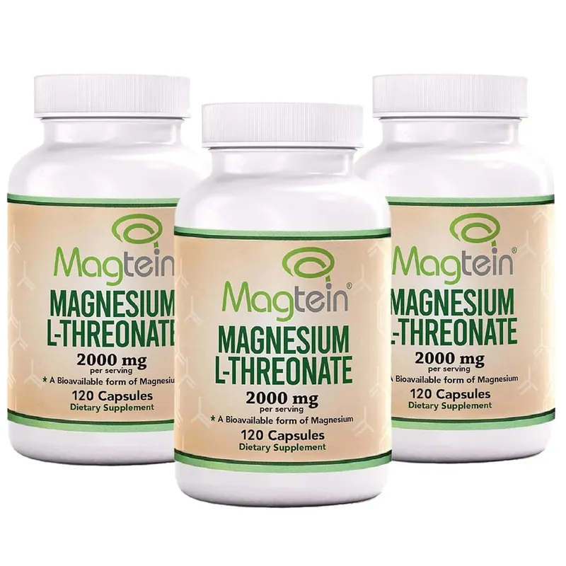 L-Treonato de Magnésio Sono e Suporte Cognitivo - alta Absorção - Forma Mais Biodisponível de Magnésio - 2000mg -120cápsulas