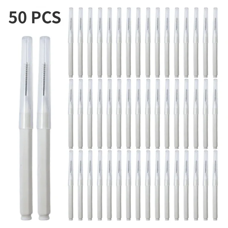 20/50ps portátil mini escovas de sobrancelha descartáveis ​​cílios sobrancelha levantamento escova aplicadores lash extensão pente ferramentas de maquiagem beleza