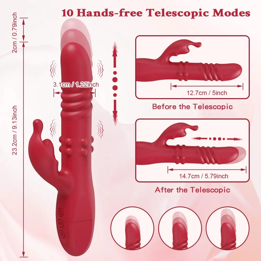 3 em 1 impulso rotativo vibrador clitóris massageador telescópico g ponto estimulador feminino vibrador adulto brinquedos sexuais masturbador feminino