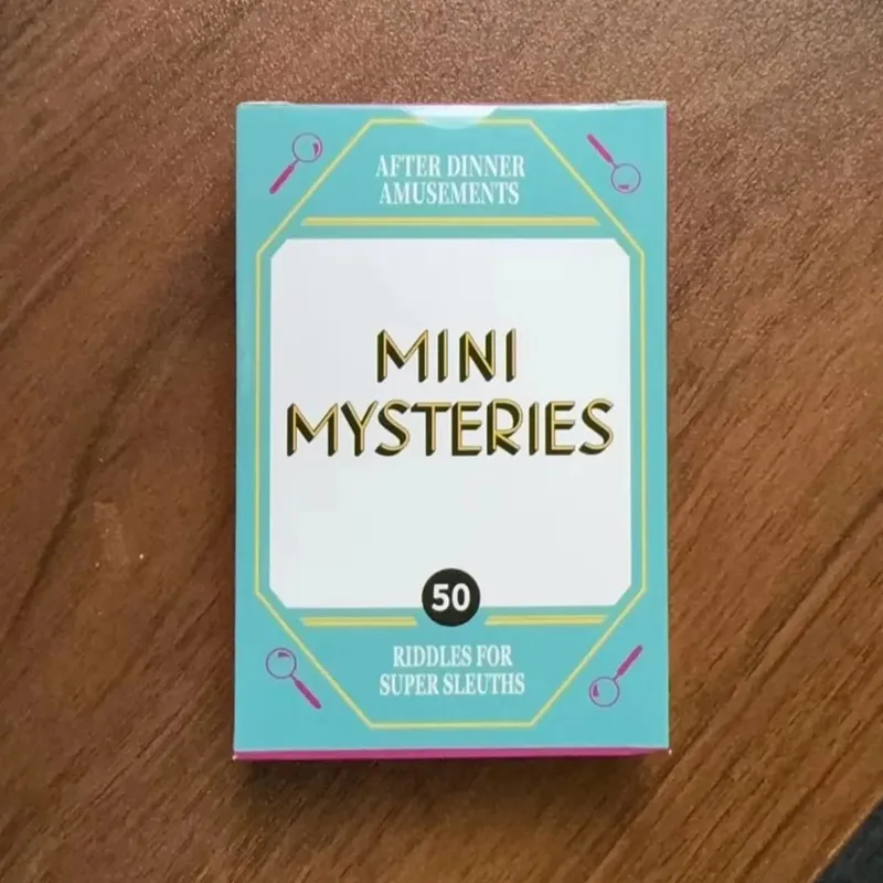 Mini jogo de cartas para festa de jantar multitemático, portátil, jogos de festa, curiosidades, enigmas e iniciantes de conversa para adultos e crianças — image 9