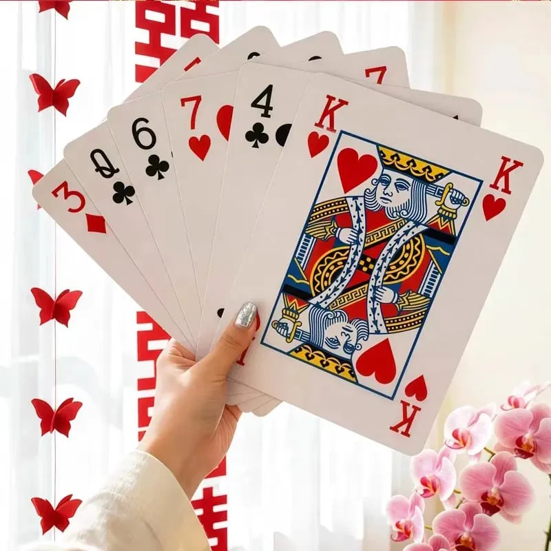 Cartas de jogo gigantes, tamanho grande, carnaval, aniversário, festa de casamento, lembranças, desafios divertidos, empresa, equipe de construção, jogos, adereços — image 1