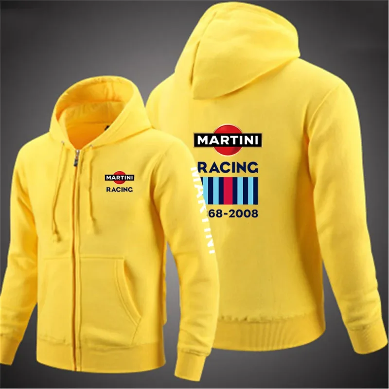 Martini Racing 2024 Men's Fashion Hoodies Spring And Autumn Solid Color Zipper Pullover Comfort Harajuku Top Sweatshirts