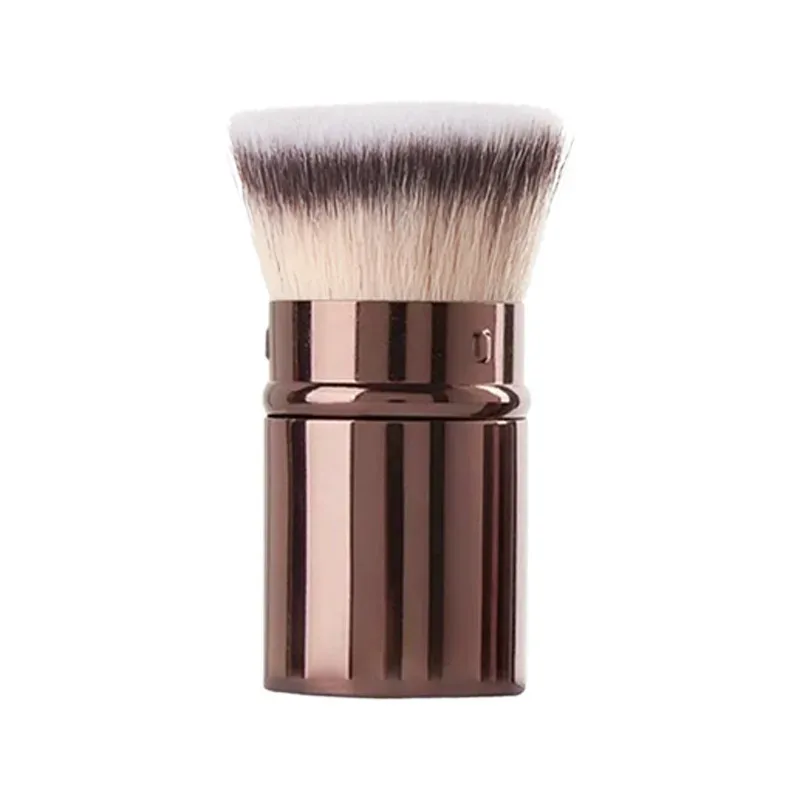 Pincel de maquiagem profissional retrátil 3 em 1, multifuncional, base, pó, blush, viagem, ferramenta cosmética portátil com Sof