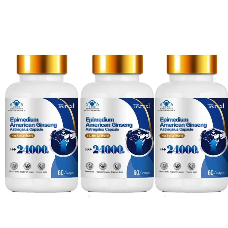Suplemento de força extra com extrato de epimedium e panax ginseng Suplemento masculino que melhora os níveis de energia masculina — image 8