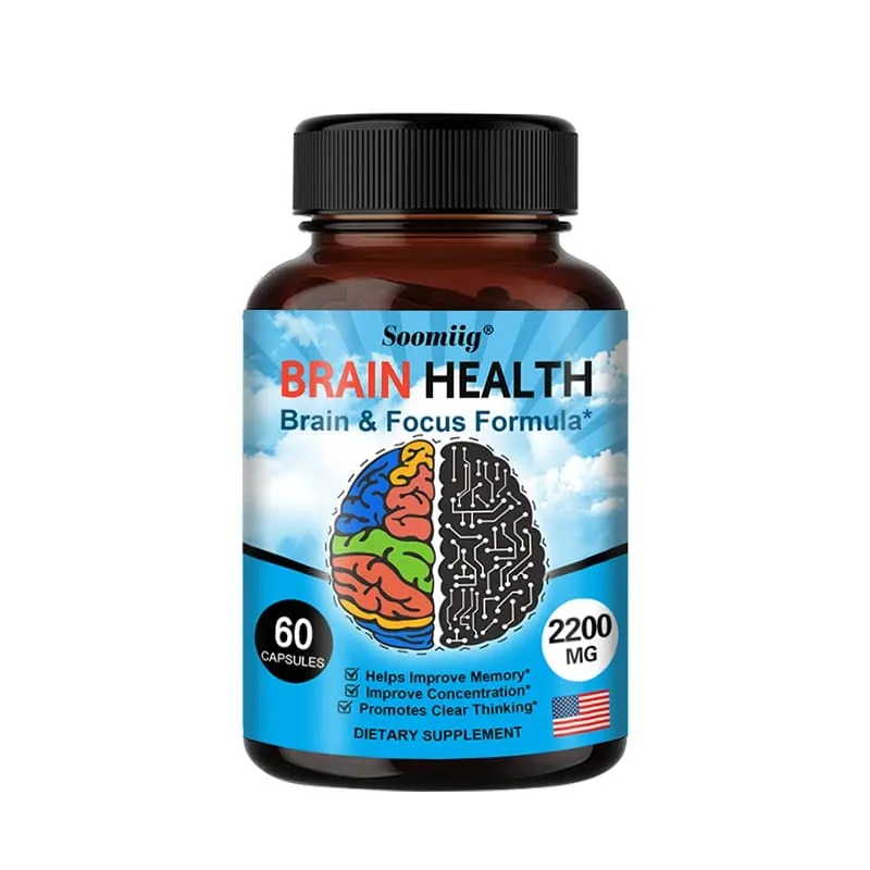Ginkgo Biloba Cápsulas 1200mg Suporta Memória Função Cerebral e Prontidão Mental Suplemento de Saúde Cerebral 30/60/120 Capsuels