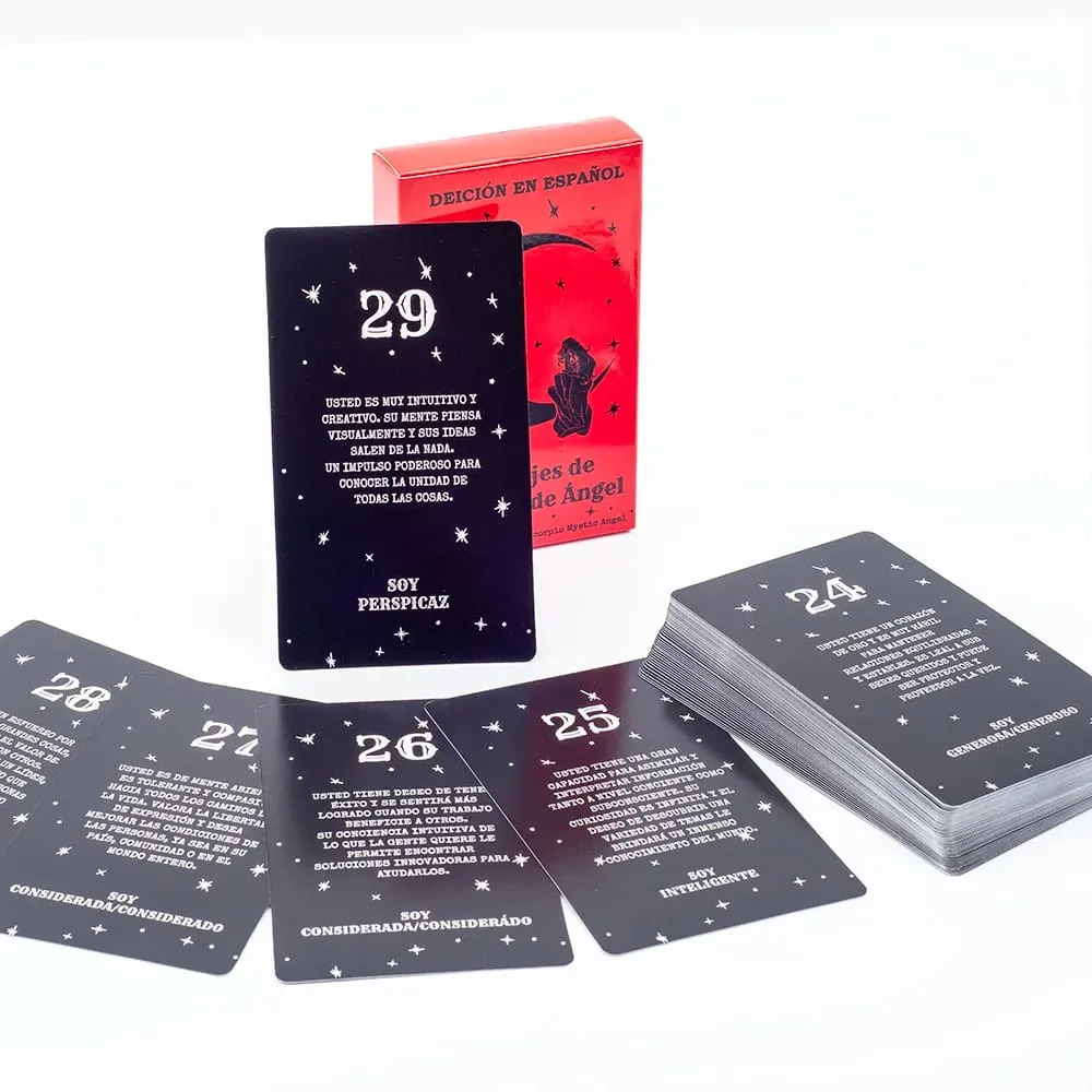Mensajes de Número de Ángel 54Pcs Spanish Version Fate Divination Tarot Card FortuneTelling Card Games Party Board Game 10.3*6CM — image 1