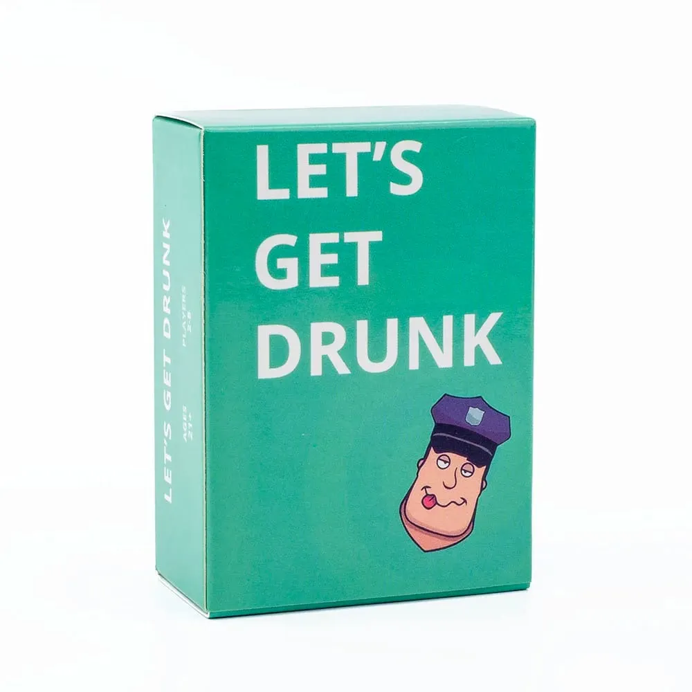 88 peças jogo de cartas vamos ficar bêbados em caixa versão em inglês para festas jogos borad 8,8x6,3cm