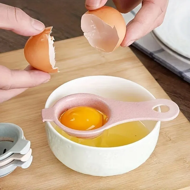 1pc separador de ovo de palha de trigo sustentável-fácil gema & filtro branco para assar gadget de cozinha