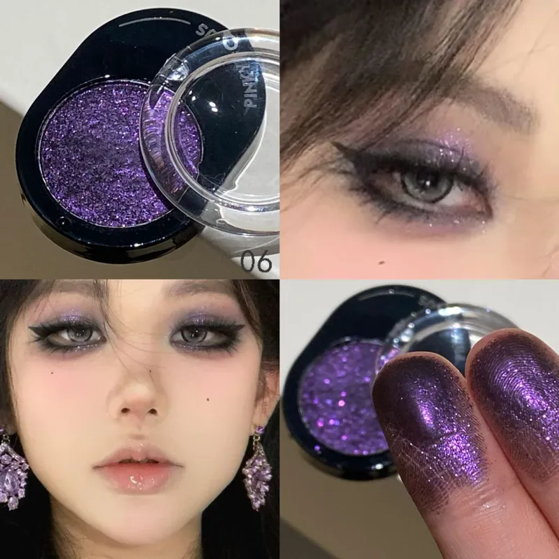 12 Colors Diamond Shining Eyeshadow Cosmetics Long Lasting Silky Easy To Color Pearl Light Brightening Eye Shadow Makeup Palette