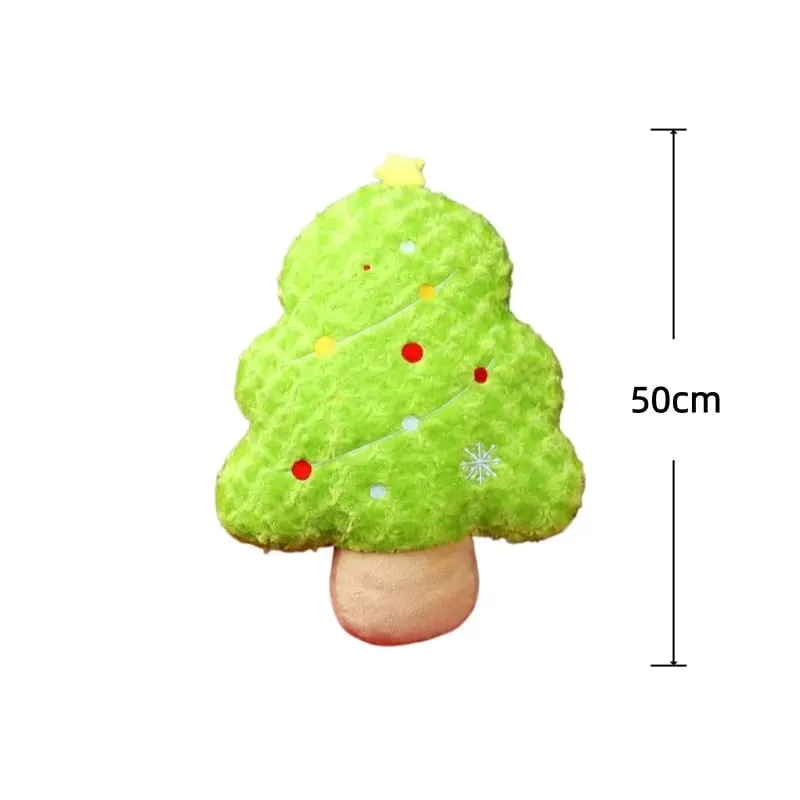 Christmas Tree Snowman Gingerbread Man Plush Pillow Soft Sofa Cushion Napping Pillow Adorably Room Decor Toys Christmas Gift