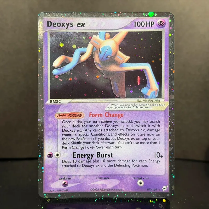 Cartões de proxy Pocket EX Deoxys Crobat Jirachi Latios Sharpedo Salamence Hariyama Deoxys Rayquaza Cosmos Holo Gold Star UR