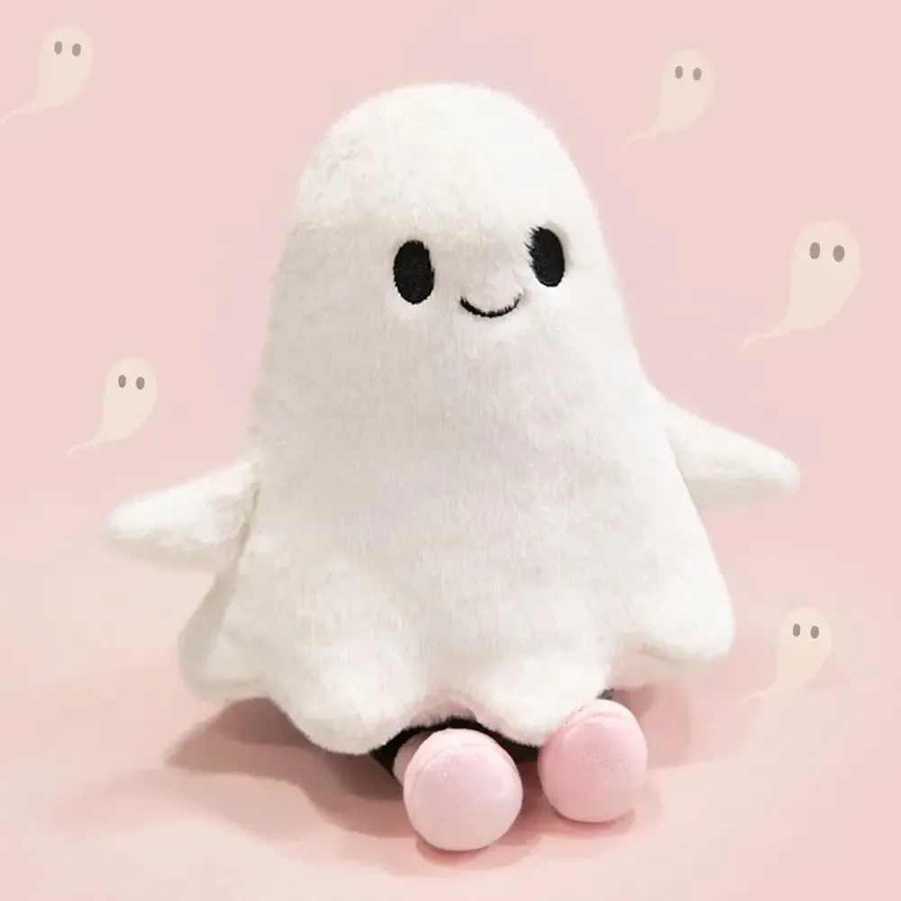 Simulação pequeno fantasma interativo feito à mão dos desenhos animados fantasma fofo coleção Holloween fantasma travesseiro decoração de casa