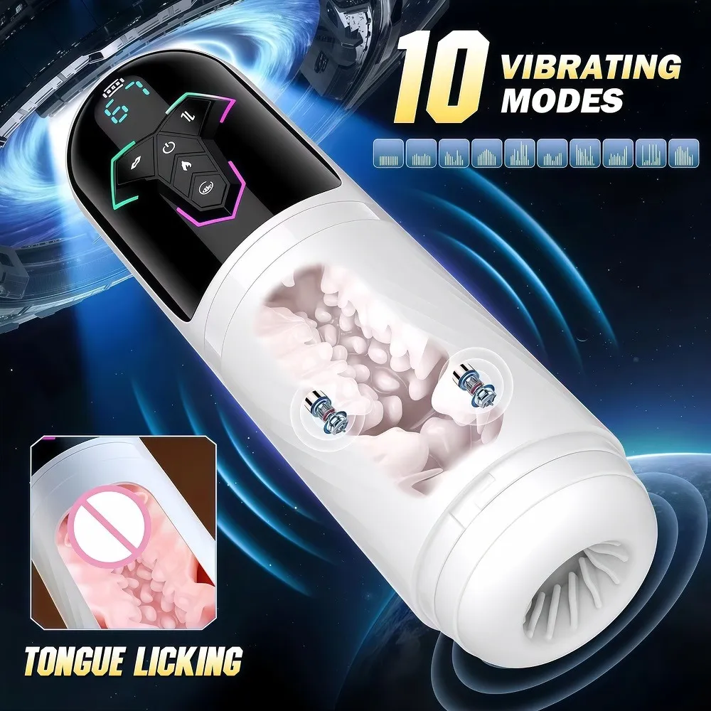 Masturbador masculino telescópico automático empurrando máquina de sucção vibração aquecimento boquete masturbação copo adulto homem brinquedo sexual
