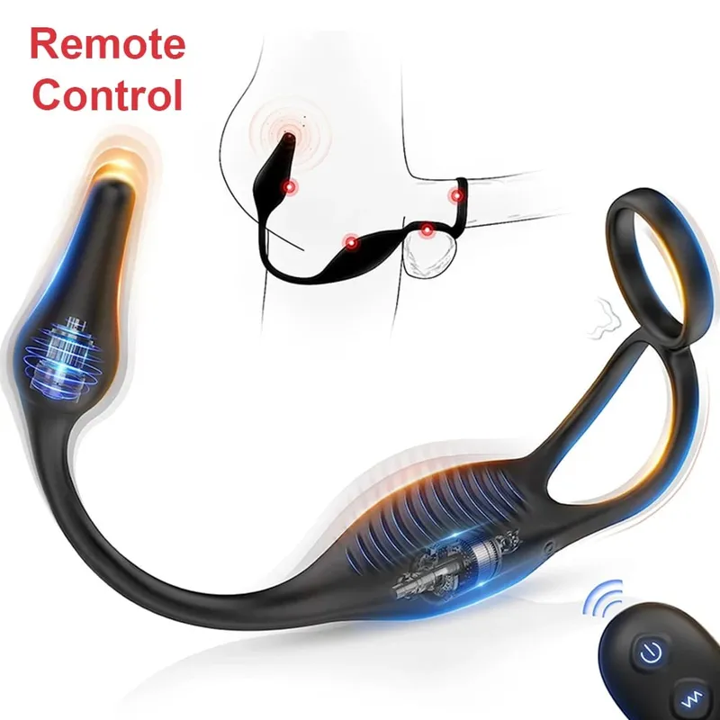 Plugue vibratório para bunda com controle por aplicativo, anel peniano para homens, massageador de próstata para gay, vibrador anal, anel peniano, brinquedo sexual adulto para homens