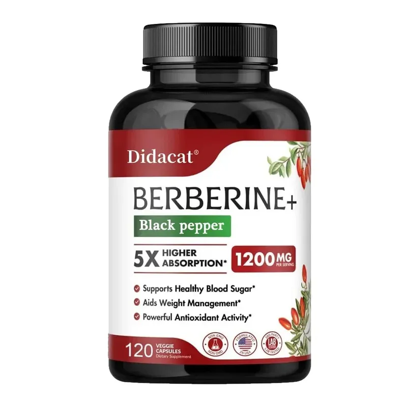 1200 MG Premium Berberine Supplement Capsules Supports Immune System CardiovascularHeart & Gastrointestinal Wellness