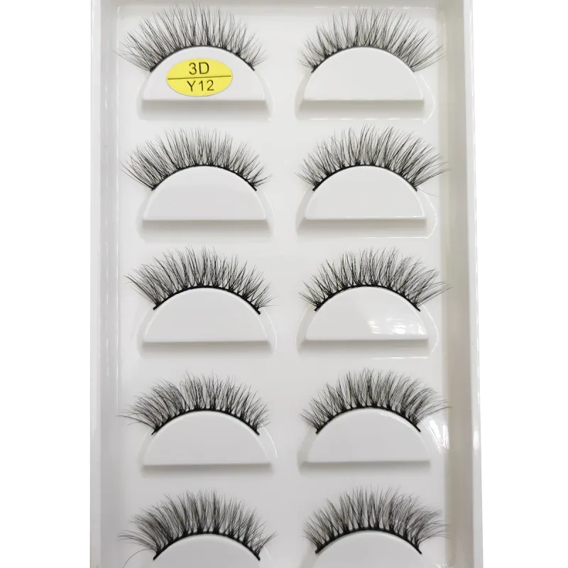 Natural 3d vison cílios postiços macios finos fofos cílios falsos maquiagem cílios beleza gato cilios 5 pares 15 estilos