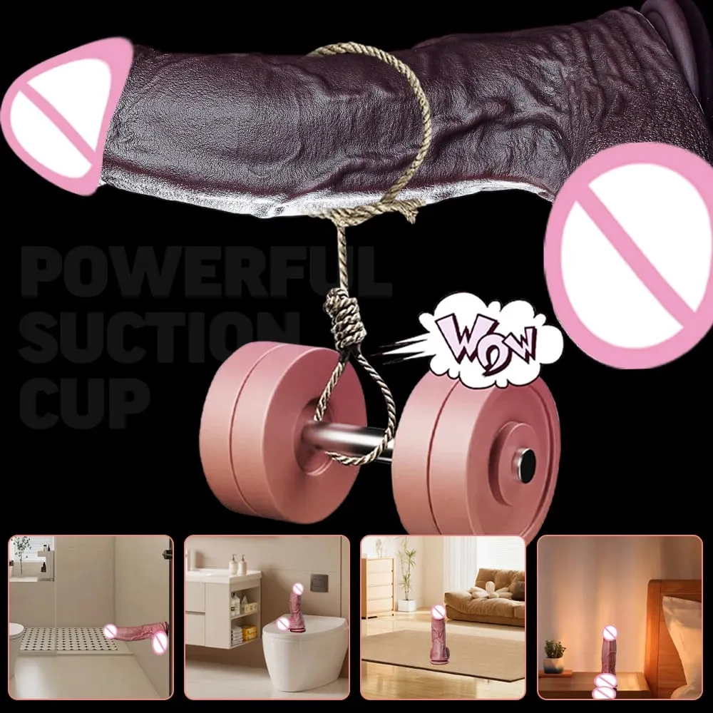 Novo realista macio duplo silicone grande vibrador masturbação vaginal ventosa pornô pau mulher brinquedo sexo anal 2 cores pênis 6 tamanhos