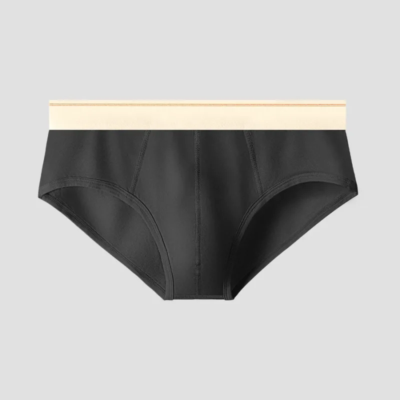 Cuecas triangulares masculinas de algodão puro, respiráveis ​​e confortáveis, cintura média, suaves e macias para a pele, cuecas adolescentes