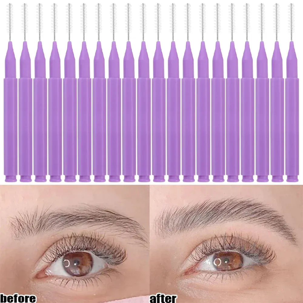 Disposable Mini Eyebrow Brush 50pcs Portable Eyelash Brow Lifting Brushes Applicators Eyelash Comb Lash Extension Beauty Brush
