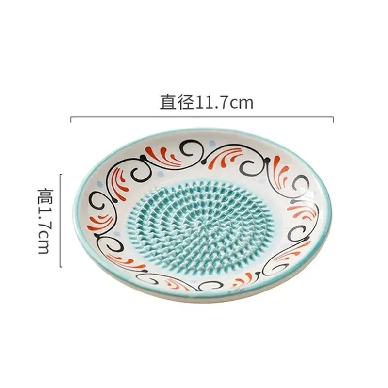 Colorido simples cerâmica ralador de gengibre ferramenta moedor mão alho masher portátil porcelana cenoura gengibre moagem ferramentas cozinha