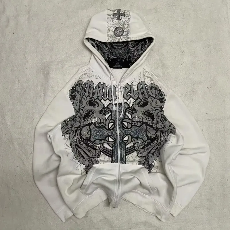 Y2K Retro Hoodie Men Printed Camouflage Pattern Pullover Sweatshirts High Street Hip Hop Streetwear Oversized Unisex Camo Hoodie